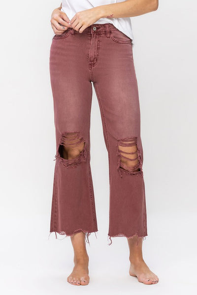 Vervet Crop Distressed Denim