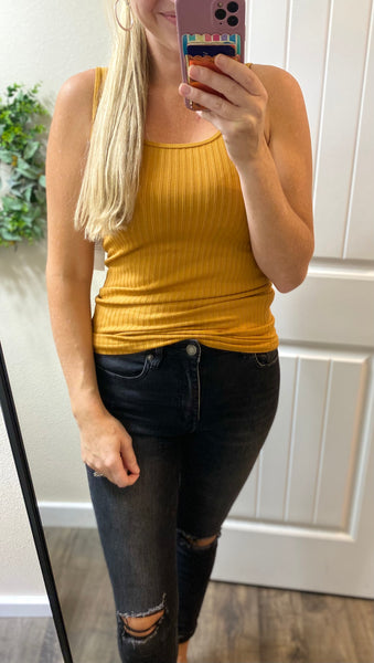 G & L Mustard Ribbed Tank