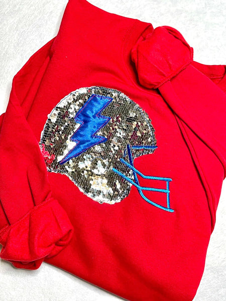 Preorder Sequin Football Helmet Sweatshirt