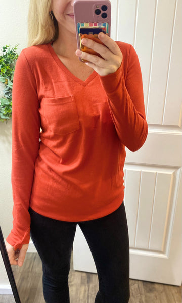 Pumpkin Pocket Long Sleeve