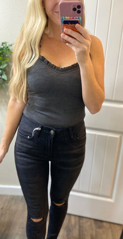 Ruffle Trim Bodysuit