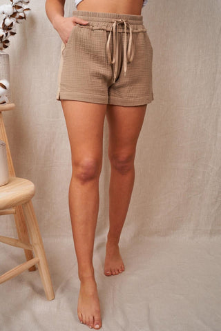 Sale! Taupe Tie Shorts