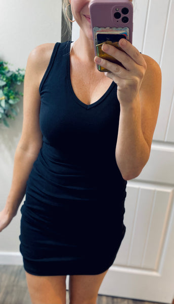 Black Body Con Midi Dress