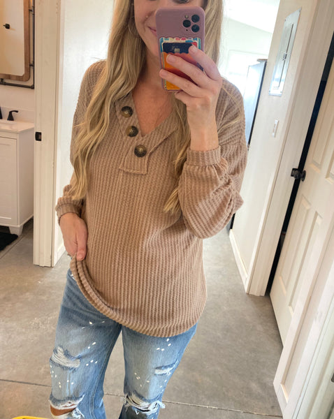 Brushed Button Thermal Long Sleeve