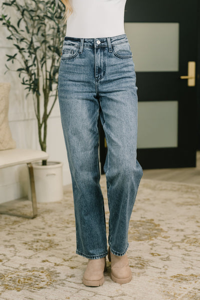 Judy Blue High Waist Straight Jean in Everyday Indigo