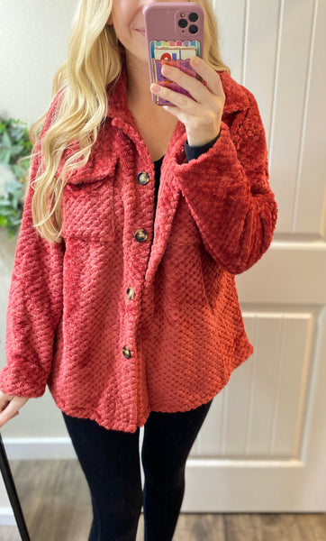 Fleece Sweater Button Cardigan