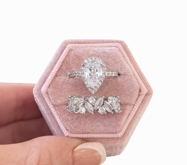 Anastasia Pear Luxe Ring Set