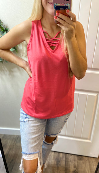 Criss Cross Sleeveless Tank