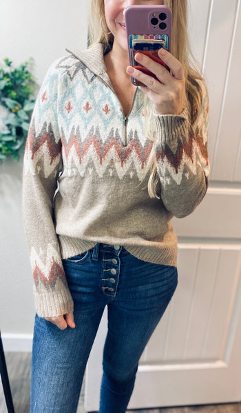 1/4 Zip Winter Sweater