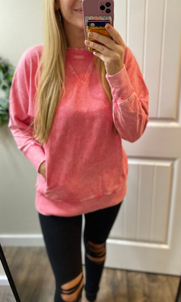 Mineral Wash Terry Pullover