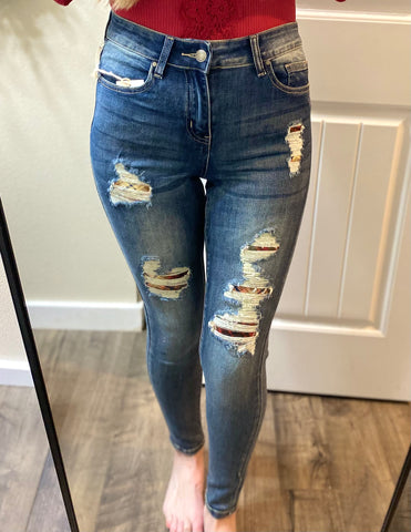 G & L Plaid Patch Denim