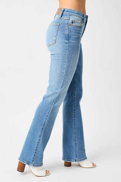 Judy Blue Straight Midwash Non-Distress Denim
