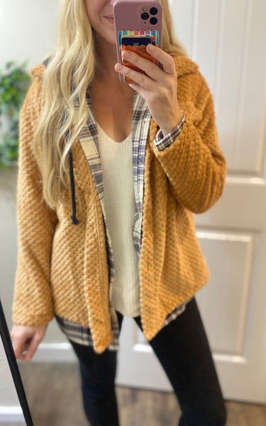 Fleece Sweater Button Cardigan