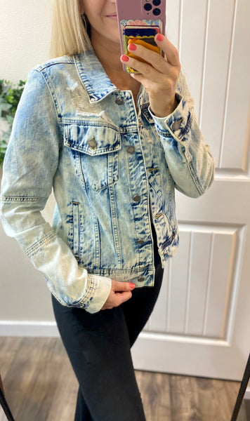 Vervet Distressed Denim Jacket