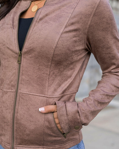 Taupe Racer Jacket