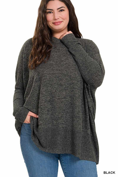 Brushed Melange Hacci Dolman Sweater