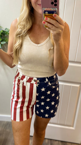 Judy Blue Flag Shorts