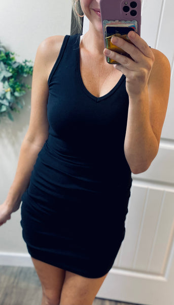 Black Body Con Midi Dress