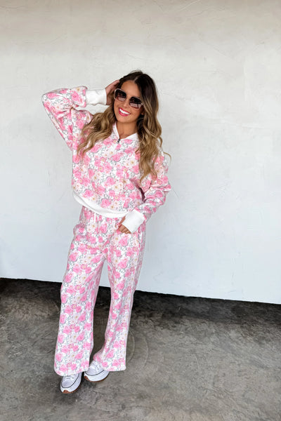 PREORDER: Floral & Cheetah Wide Leg Joggers