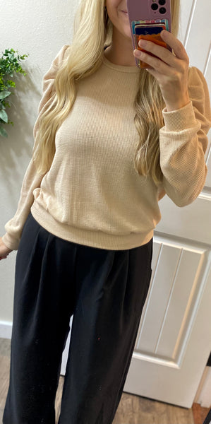 Elastic Pleated Wide Leg Pants