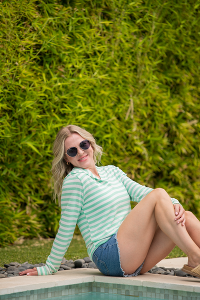 MM Summer Striped Hoodies (Green, Blue, or Lemon)