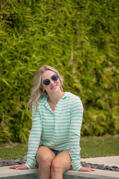 MM Summer Striped Hoodies (Green, Blue, or Lemon)