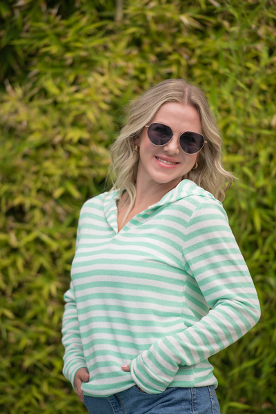 MM Summer Striped Hoodies (Green, Blue, or Lemon)