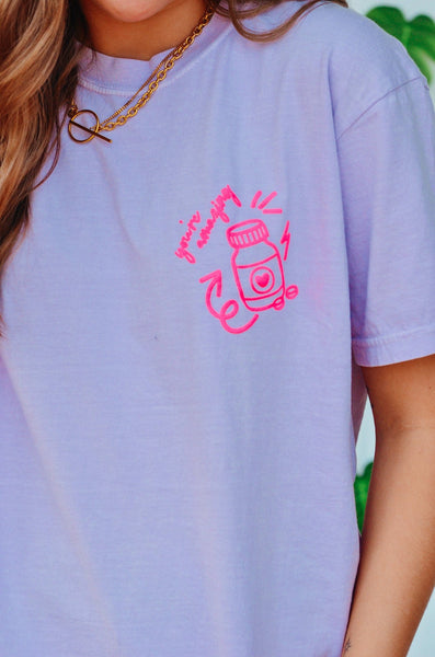 Hot Girls Take Meds Purple Tee