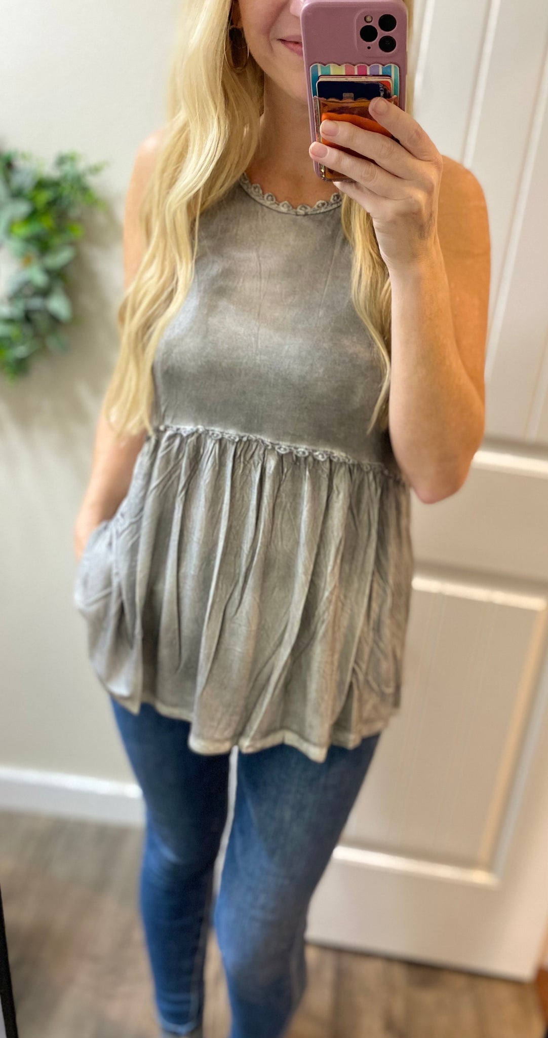 Sweet and Simple Babydoll Sleeveless Top