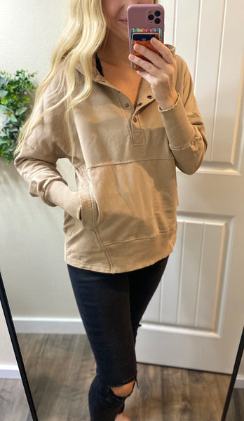 French Terry Snap Pullover (fg)