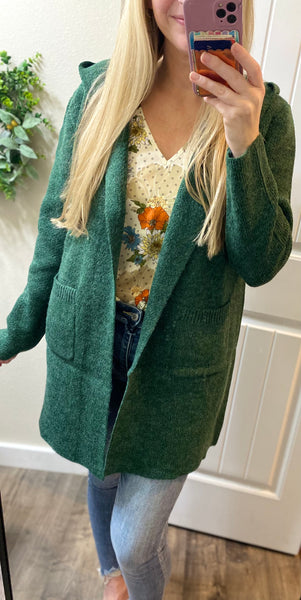 Hooded Pocket Cardigan