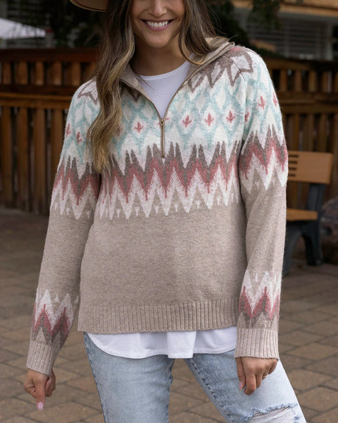 1/4 Zip Winter Sweater