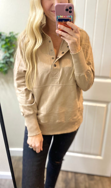 French Terry Snap Pullover (fg)