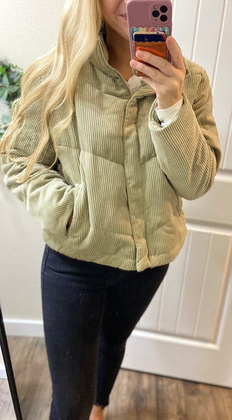 Corduroy Puff Jacket