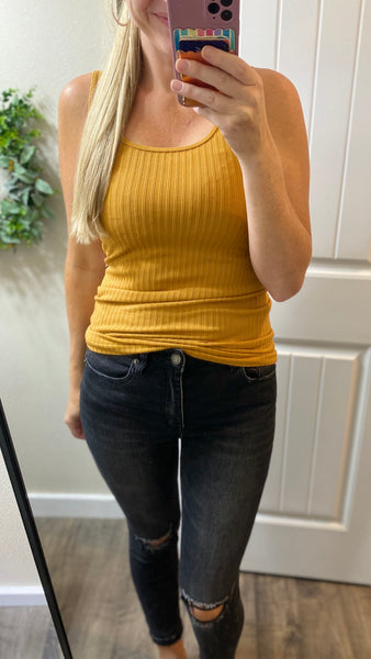 G & L Mustard Ribbed Tank
