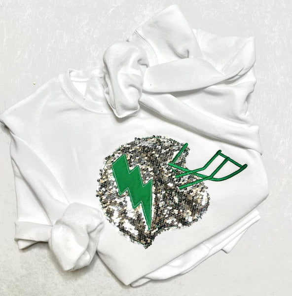 Preorder Sequin Football Helmet Sweatshirt