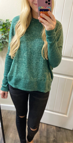 Brushed Melange Hacci Dolman Sweater