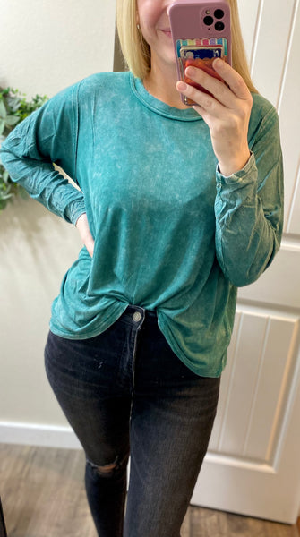 Mineral Washes Ribbed Long Sleeve
