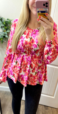 Floral Peplum