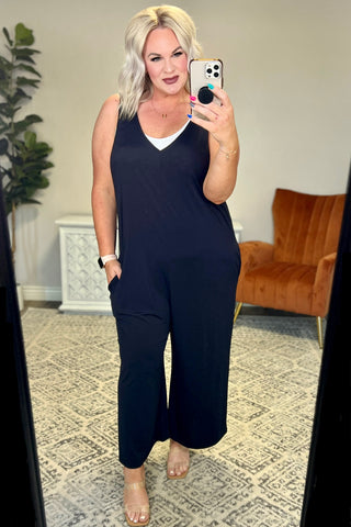 Black Slouchy Get Up And Go Jumpsuit
