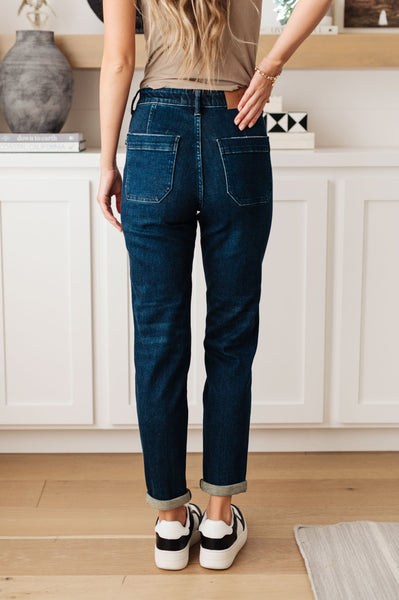 Judy Blue Darkwash Pull On Denim Joggers