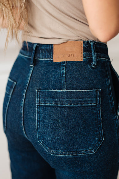 Judy Blue Darkwash Pull On Denim Joggers