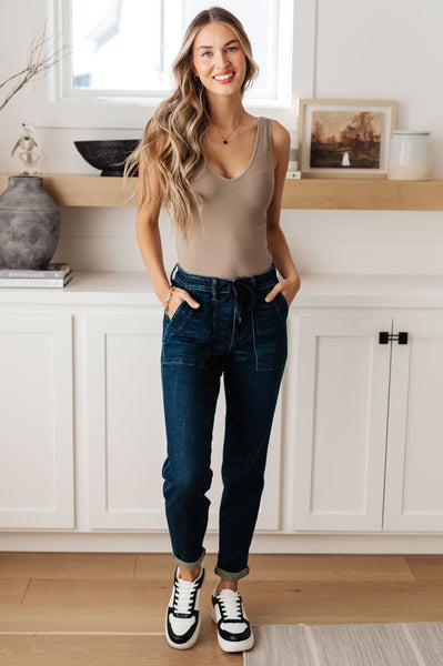 Judy Blue Darkwash Pull On Denim Joggers