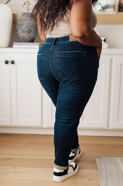 Judy Blue Darkwash Pull On Denim Joggers