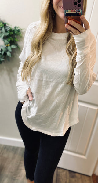 Cotton Raglan Sleeve Thumbhole Top