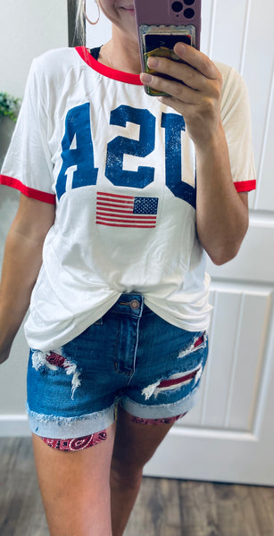 USA Ringer Tee