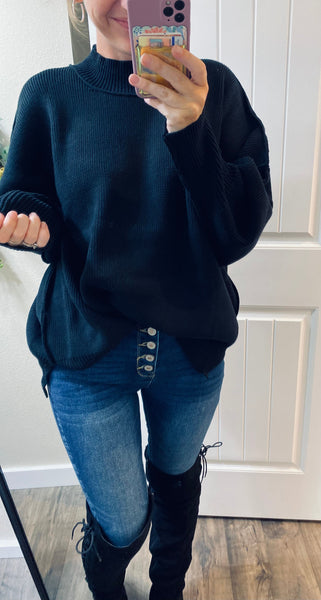 Oversized Side Slit Sweater