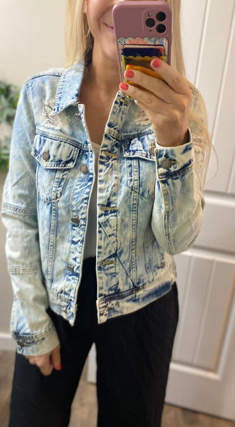 Vervet Distressed Denim Jacket