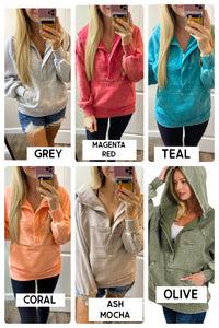 Oversized Grey, Ash Mocha, Magenta, Olive, Coral, Teal Soft Fleece Pullover