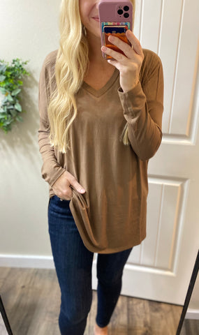 Oversized Dolman Long Sleeve with Side Slit